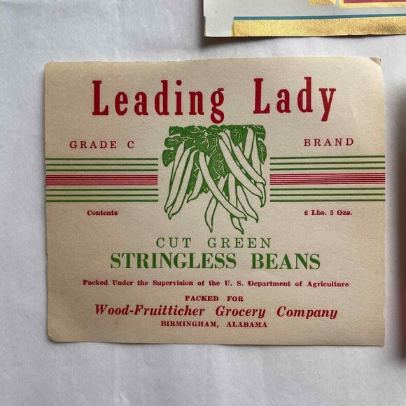 Gulf's Best Leading Lady Can Labels Lot of 4 Vintage Deer Island Packing Co - Picture 6 of 14